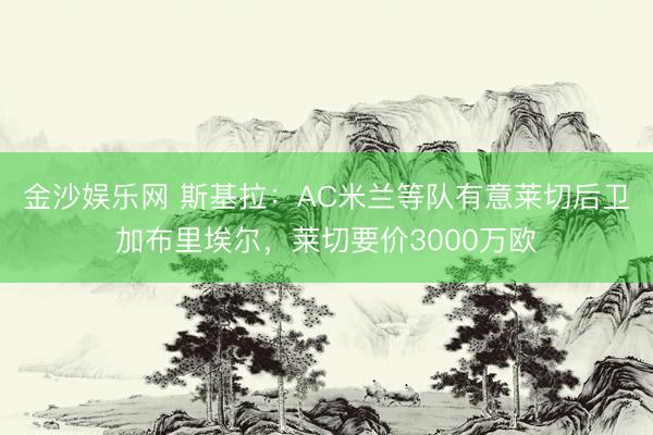 金沙娱乐网 斯基拉：AC米兰等队有意莱切后卫加布里埃尔，莱切要价3000万欧