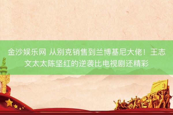 金沙娱乐网 从别克销售到兰博基尼大佬！王志文太太陈坚红的逆袭比电视剧还精彩