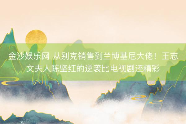 金沙娱乐网 从别克销售到兰博基尼大佬!王志文夫人陈坚红的逆袭比电视剧还精彩