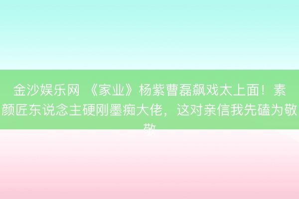 金沙娱乐网 《家业》杨紫曹磊飙戏太上面！素颜匠东说念主硬刚墨痴大佬，这对亲信我先磕为敬