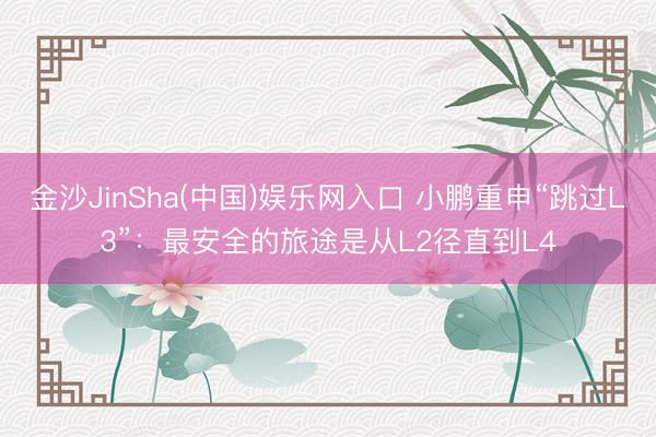 金沙JinSha(中国)娱乐网入口 小鹏重申“跳过L3”：最安全的旅途是从L2径直到L4