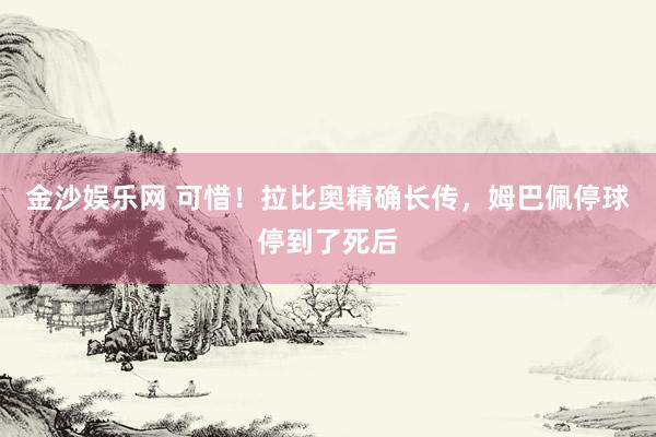 金沙娱乐网 可惜！拉比奥精确长传，姆巴佩停球停到了死后