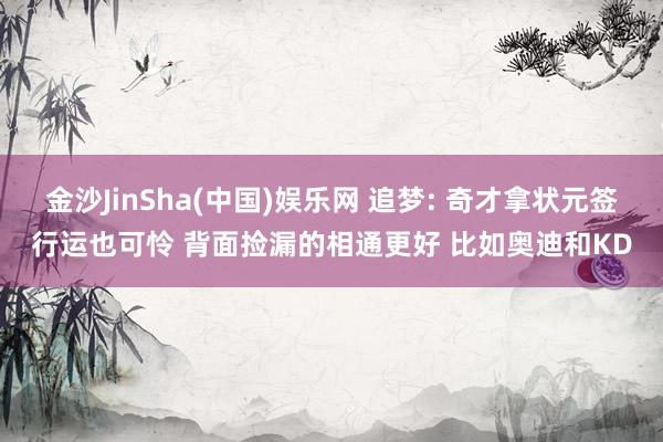 金沙JinSha(中国)娱乐网 追梦: 奇才拿状元签行运也可怜 背面捡漏的相通更好 比如奥迪和KD